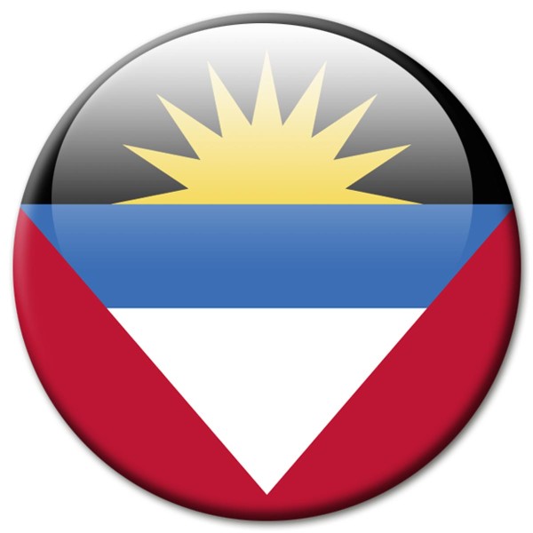Flagge Antigua & Barbuda, Magnet 5 cm