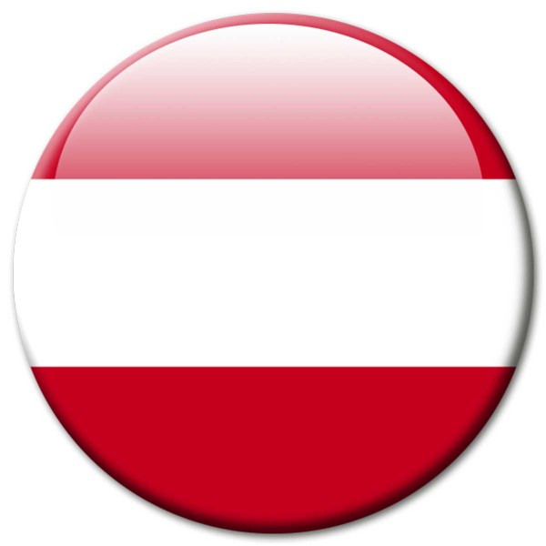 Flagge Österreich, Magnet 5 cm