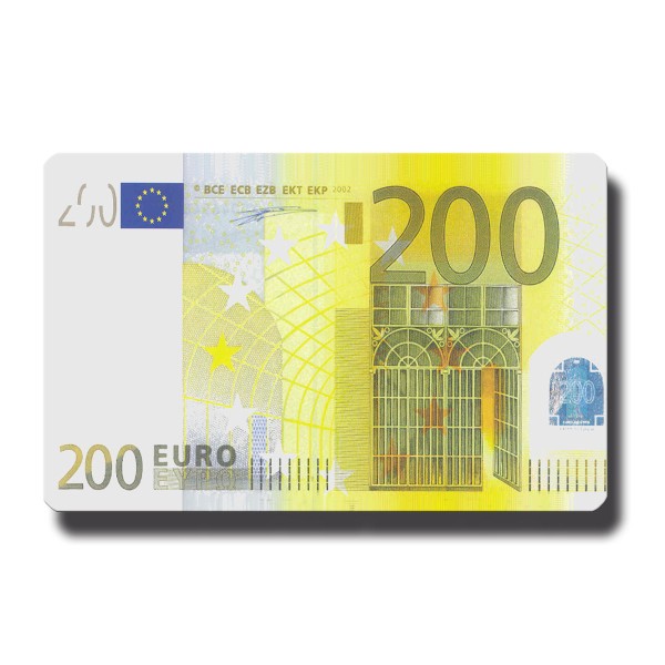 200 Euroschein, Geldschein Magnet 8,5x5,5 cm