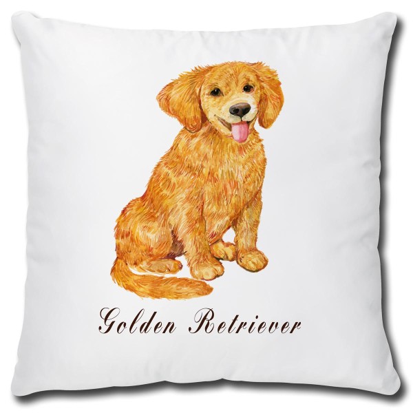 Golden Retriever Hund, Kissen 40x40 cm