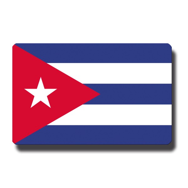 Flagge Kuba, Magnet 8,5x5,5 cm