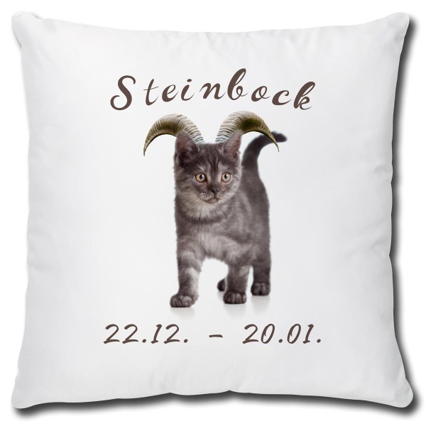 Sternzeichen Steinbock Katze, Kissen 40x40 cm