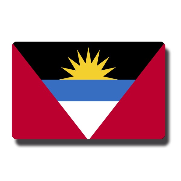 Flagge Antigua & Barbuda, Magnet 8,5x5,5 cm