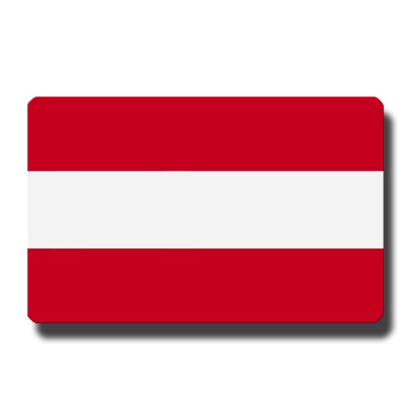 Flagge Österreich, Magnet 8,5x5,5 cm