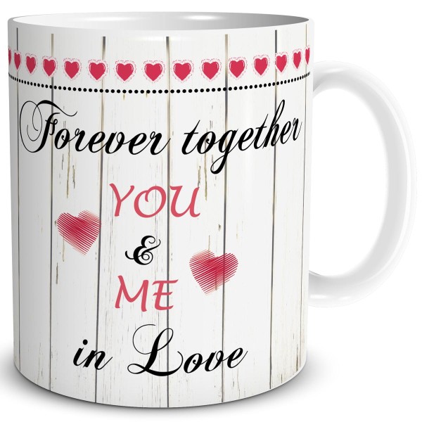 Forever Together You & Me, Tasse 300 ml, Rot