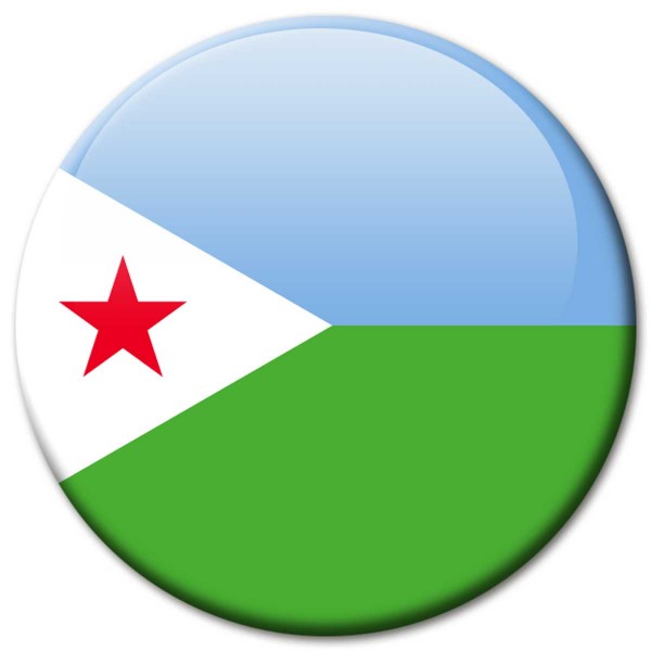 Flagge Dschibuti, Magnet 5 cm