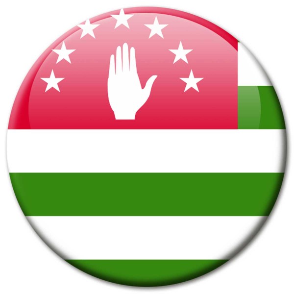 Flagge Abchasien, Magnet 5 cm