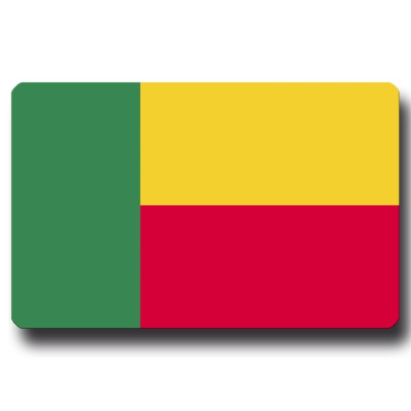 Flagge Benin, Magnet 8,5x5,5 cm