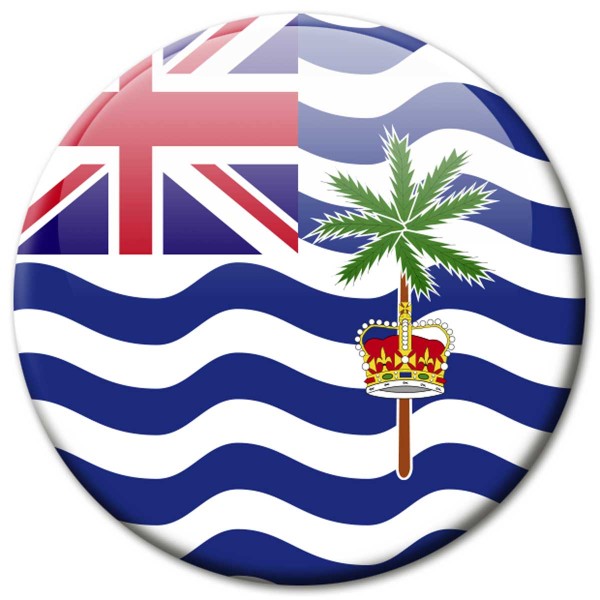 Flagge Britisches Territorium Indischer Ozean, Magnet 5 cm