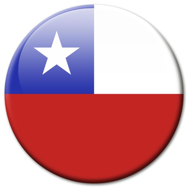 Flagge Chile, Magnet 5 cm