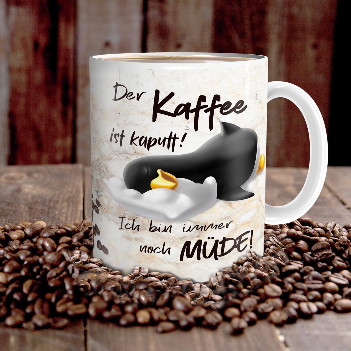 Kaffeetasse Tasse Pinguin Familie Die Gedanken sind frei
