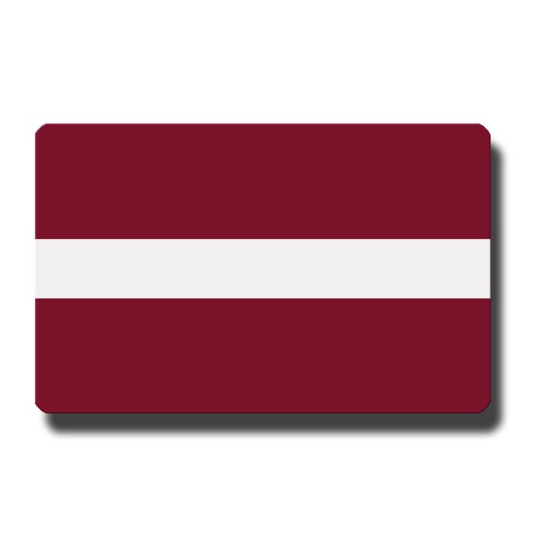 Flagge Lettland, Magnet 8,5x5,5 cm