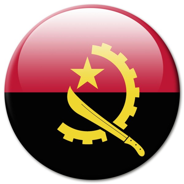 Flagge Angola, Magnet 5 cm