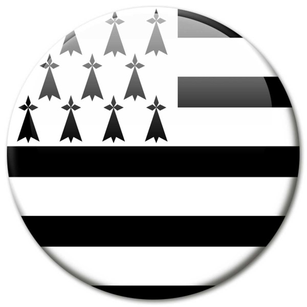 Flagge Bretagne, Magnet 5 cm