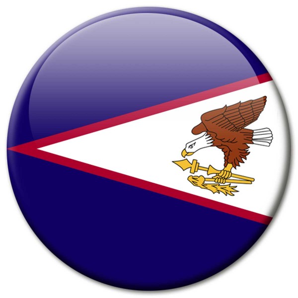 Flagge Amerikanisch-Samoa, Magnet 5 cm