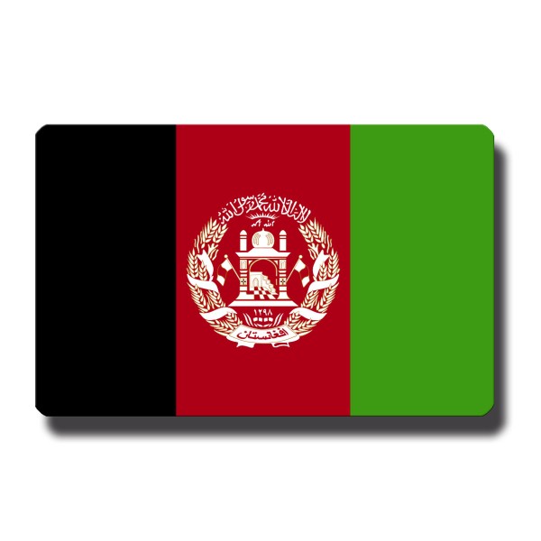 Flagge Afghanistan, Magnet 8,5x5,5 cm