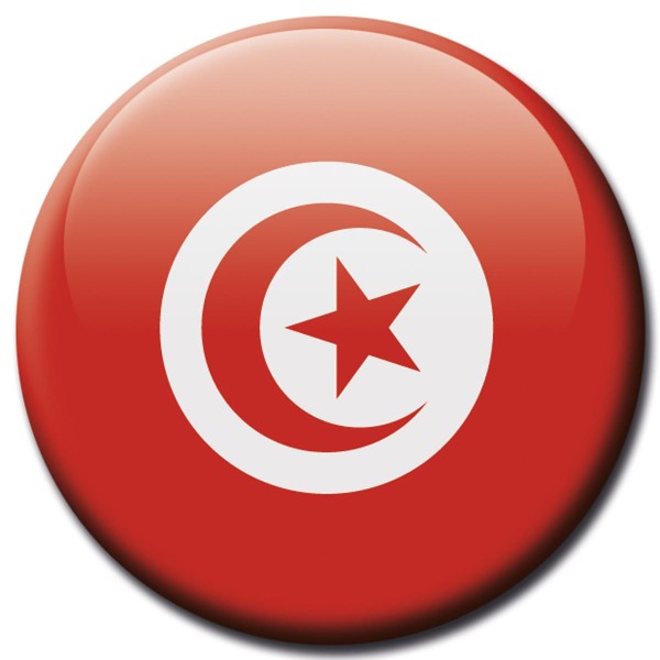 Flagge Tunesien, Magnet 5 cm