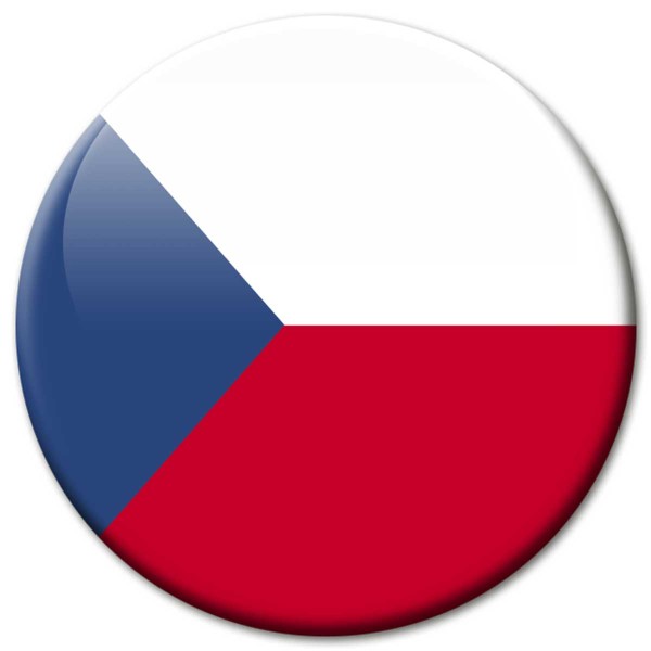 Flagge Tschechien, Magnet 5 cm