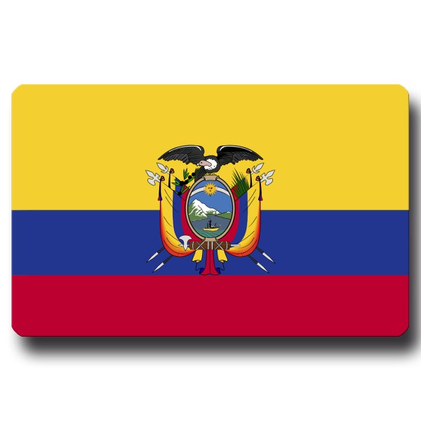 Flagge Ecuador, Magnet 8,5x5,5 cm