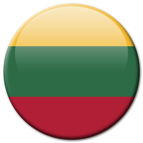 Flagge Litauen, Magnet 5 cm