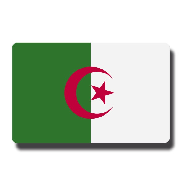 Flagge Algerien, Magnet 8,5x5,5 cm