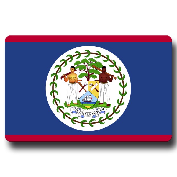 Flagge Belize, Magnet 8,5x5,5 cm