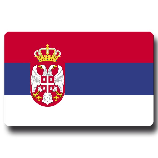 Flagge Serbien, Magnet 8,5x5,5 cm