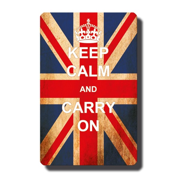 Flagge UK Keep Calm, Magnet 8,5x5,5 cm