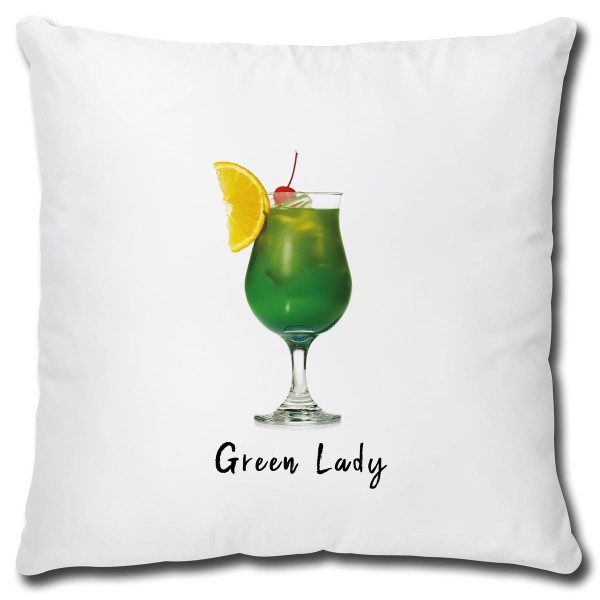 Cocktail Green Lady, Kissen 40x40 cm